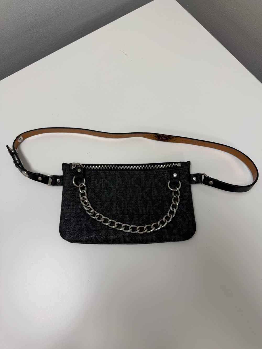 MICHAEL KORS Black Chain Accent Waist Bag - Women